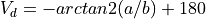 V_{d} = -arctan2(a/b)+180\\